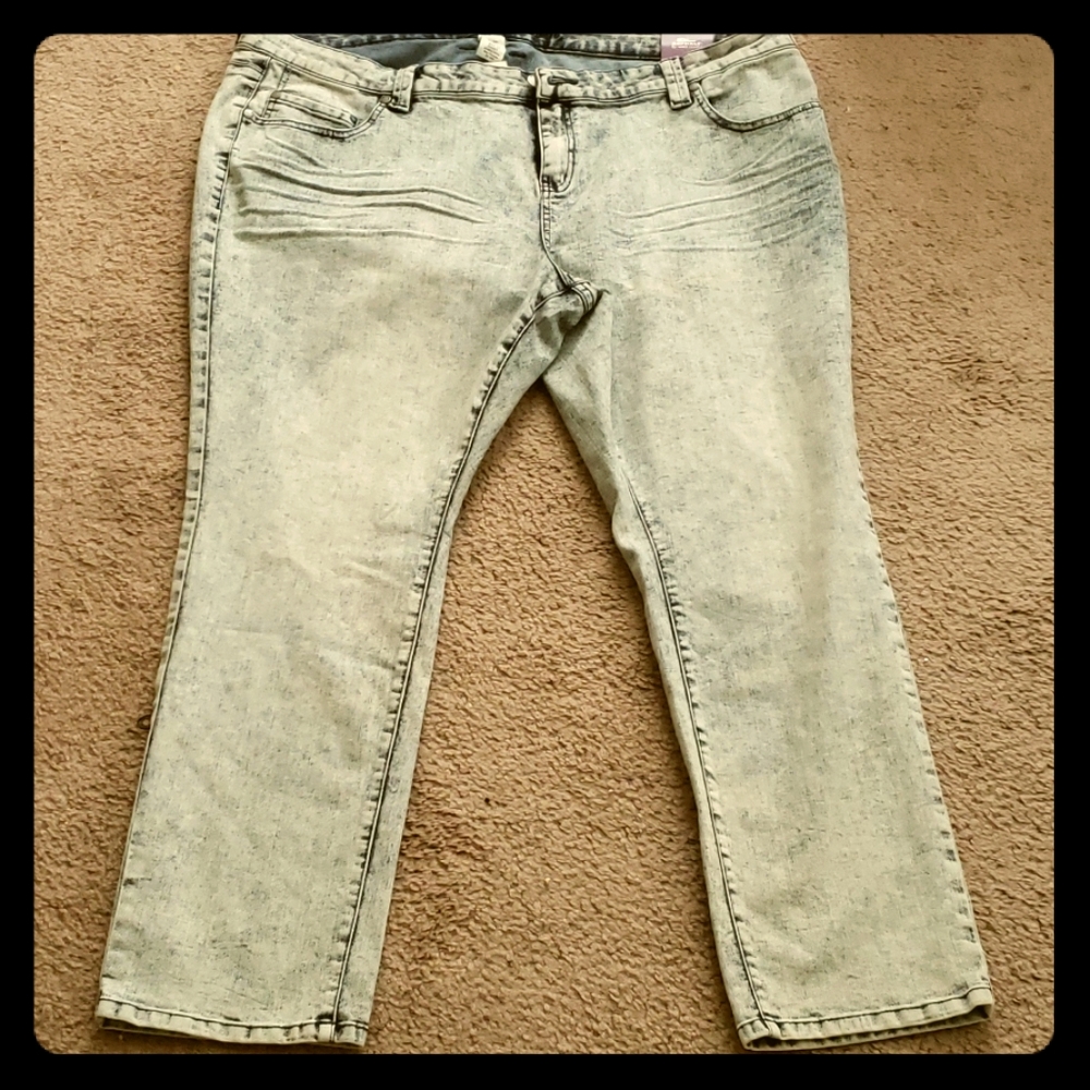 Blue Asphalt acid wash skinny jeans